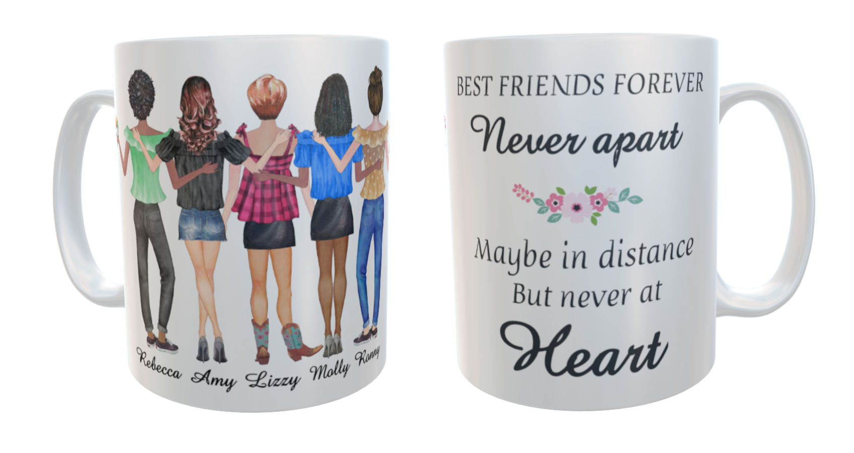 Summer Days Best Friends Forever Mug, Custom Best Friends Mug